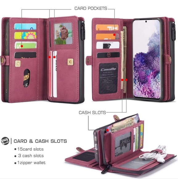 CaseMe Leather Proctective Wallet for Samsung Galaxy S20 5G 6.2 inch - Picture 7 of 12